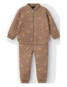 Nmmmoon Quilted Set Aop Fo Name It Brown