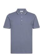 Polo Shirt With Contrast Piping Lindbergh Blue