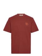 Washed Boot Lab Back Graphic Tee Timberland Burgundy