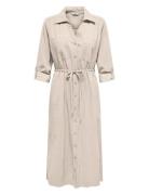 Onlaris Life Ls Belt Shirt Dress Cc Wvn ONLY Cream