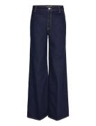 High-Rise Wideleg Rinse-Wash Jeans Mango Blue