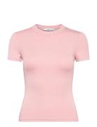 Short-Sleeved Fitted T-Shirt Mango Pink