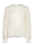 Puff Sleeve Embroidered Blouse Bubbleroom White
