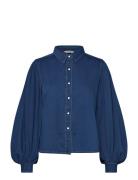 Zaves Chambray Slv Shirt French Connection Blue