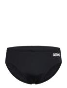 Men's Team Swim Briefs Solid Black-White Arena Black