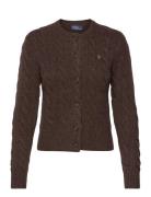 Cable-Knit Wool-Cashmere Cardigan Polo Ralph Lauren Brown