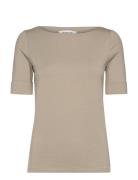 Rwnanna 2/4 Boatneck T-Shirt Rosemunde Khaki