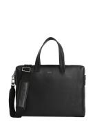 Ck Premium Leather Laptop Bag Calvin Klein Black