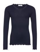 Rkbalta Modal Ls Lace T-Shirt Rosemunde Kids Navy