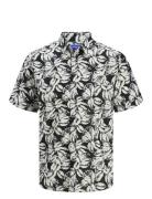 Jorjoshua Split Aop Shirt Ss Jnr Jack & J S Black