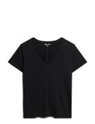 Studios Slub Emb Vee Tee Superdry Black