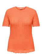 Carsaga Life Ss O-Neck Knt ONLY Carmakoma Orange