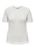 Carsaga Life Ss O-Neck Knt ONLY Carmakoma White