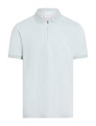 Liquid Touch Welt Zip Polo Calvin Klein Blue