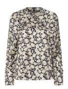 Evie Pleated Neckline Blouse Malina Black