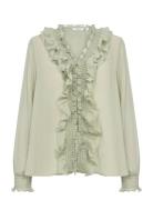 Cremery Blouse Cream Green
