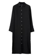 Long Linen Shirt Dress Lexington Clothing Black