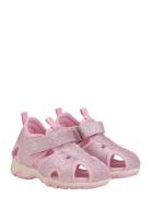 Baby Sandals W. Velcro Strap Color Kids Pink