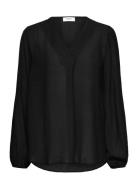 Rwroa Ls Long Blouse Rosemunde Black