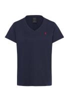W Original V Neck Ss Tee Musto Navy