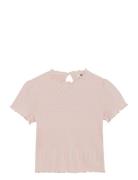 T-Shirt Ss Pointelle En Fant Pink