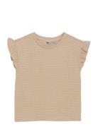 T-Shirt Glitter Stripe Daily 7 Beige