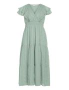 Vikaren C/S Midi Frill Dress/Dc/Ka Vila Green