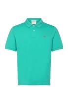 Reg Shield Ss Pique Polo GANT Blue