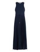 Rib Tank Pleated Dress Midi Ns Tommy Hilfiger Navy