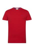 Contrast Logo Ss T-Shirt GANT Red