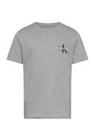 Chest Monologo Ss T-Shirt Calvin Klein Grey