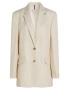 Viscose Linen Relaxed Sb Blazer Tommy Hilfiger Cream