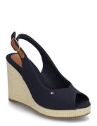 Flag High Wedge Espad Slingback Tommy Hilfiger Navy