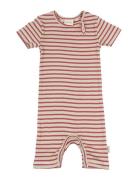 Jumpsuit S/S Modal Striped Petit Piao Red
