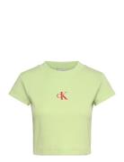 Monogram Baby Tee Calvin Klein Jeans Green