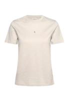 Woven Label Regular Tee Calvin Klein Jeans Beige