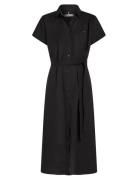 Ess Linen S/S Midi Shirt Dress Tommy Hilfiger Black