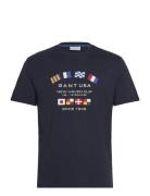 Graphic Ss T-Shirt GANT Navy