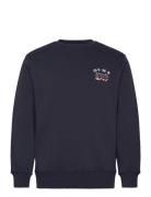 Graphic C-Neck GANT Navy