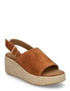 Platfforms Espadrille Suede Wedge B/Strap Sandals FitFlop Brown