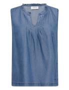 Crmolly Sleeveless Blouse Cream Blue