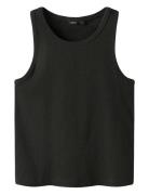 Nlfhinaja Crop Solid Tank Top LMTD Black