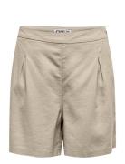 Onlcaro Hw Linen Bl Pleat Shorts Cc Pnt ONLY Beige