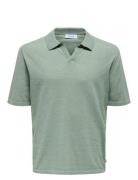 Onsgeorge Reg 12 Linen Ss Polo Knit ONLY & SONS Green