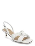 Alessia Kitten Sandal Michael Kors White