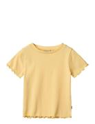 Rib T-Shirt S/S Alicia Wheat Yellow