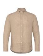 Pigment Dyed Li Solid Rf Shirt Tommy Hilfiger Beige