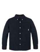 Linen Blend Relaxed Shirt Ls Tommy Hilfiger Navy