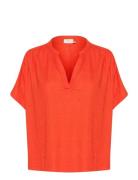 Kamilia Wing Sl Blouse Kaffe Orange