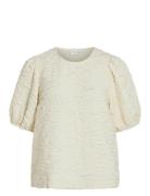 Visophia O-Neck 2/4 Top/Dc Vila White